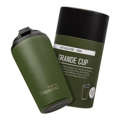 Fressko Grande 475ml / 16oz Cup - Stainless Steel - Khaki